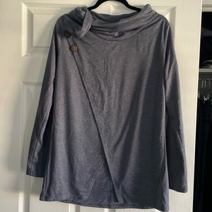 Women's cowl neck open top